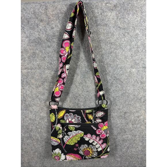 Vera Bradley Handbags - Vera Bradley Moon Blooms Triple Zip Hipster Crossbody Shoulder Bag Purse